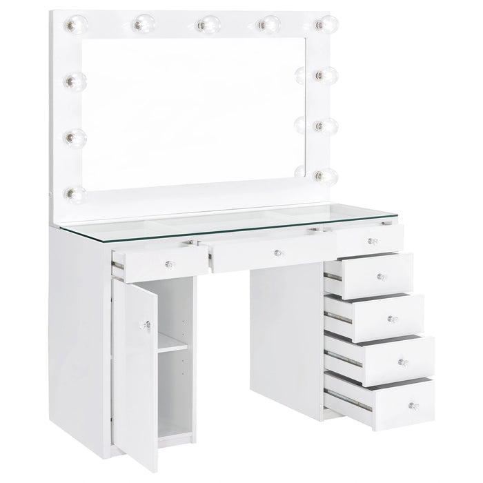 Acena Makeup Vanity Table with LED Mirror Coaster Furniture 931143