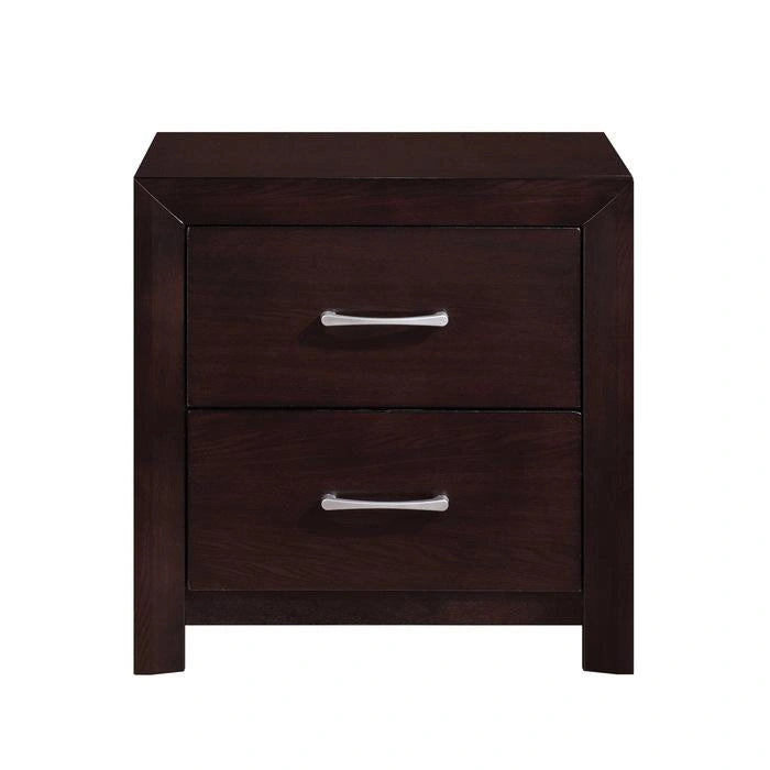 Edina 2 Drawer Nightstand in Espresso-Hinted Cherry 2145-4