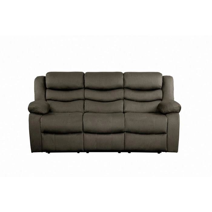 Discus Double Reclining Sofa in Brown 9526BR-3