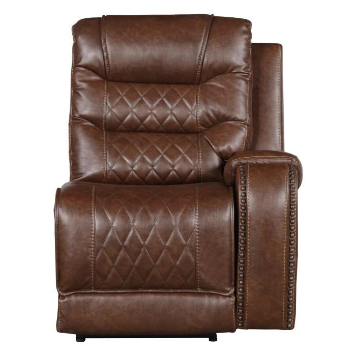 Putnam Power Right Side Reclining Chair with USB Port in Brown 9405BR-RRPW