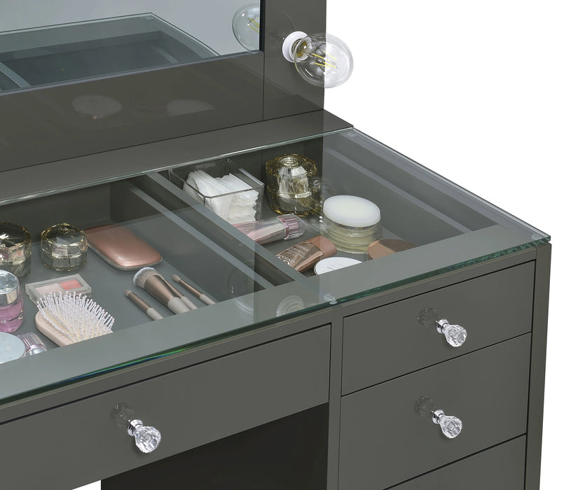 Acena Makeup Vanity Table with LED Mirror Coaster Furniture 931143