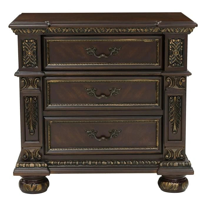 Catalonia 3 Drawer Nightstand in Cherry 1824-4