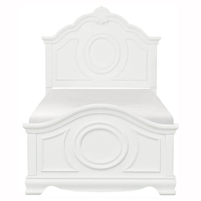 Lucida Twin Panel Bed in White 2039TW-1*