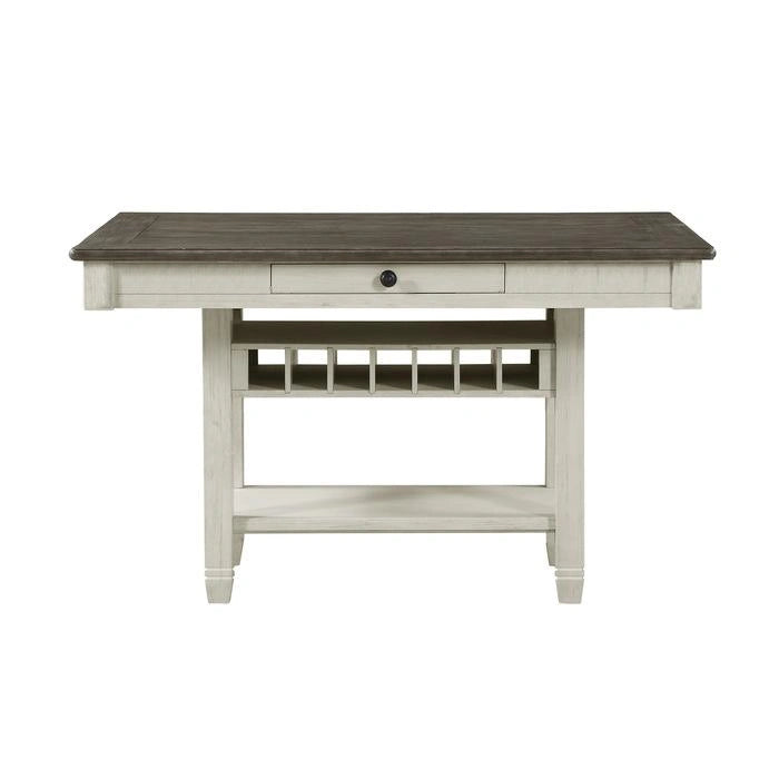 Granby Counter Height Dining Table in White & Brown 5627NW-36*