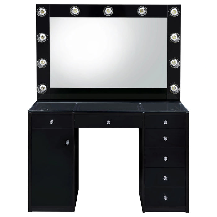 Acena Makeup Vanity Table with LED Mirror Coaster Furniture 931143