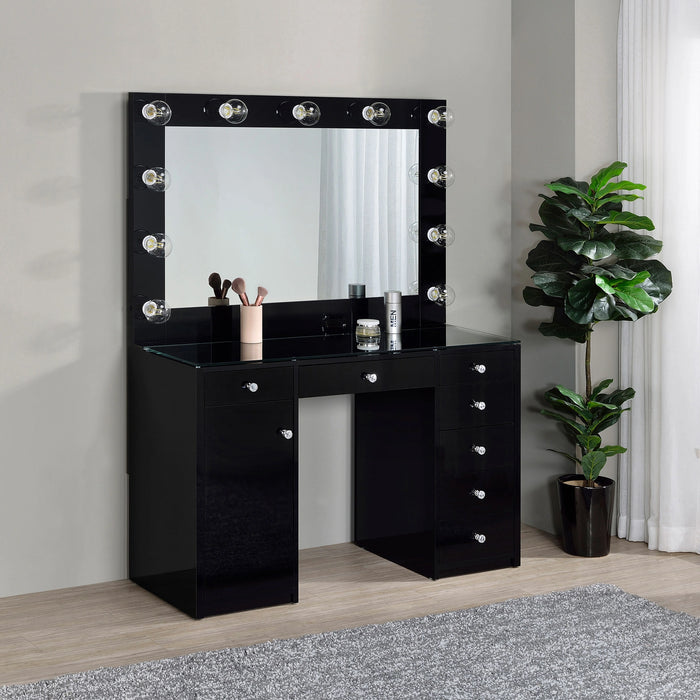 Acena Makeup Vanity Table with LED Mirror Coaster Furniture 931143
