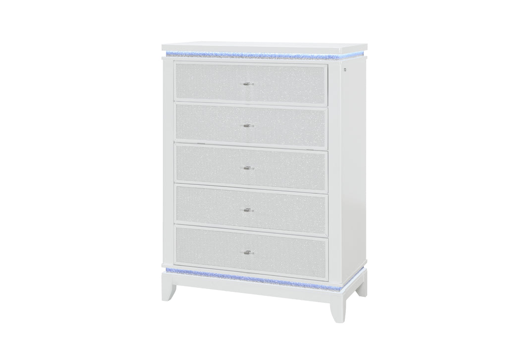 ALINA WHITE CHEST W/ LED